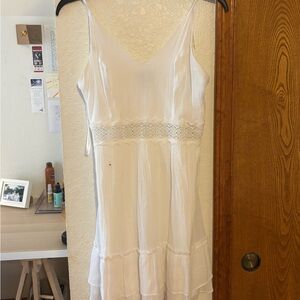 I.N. San Francisco White Mini Dress with Lace